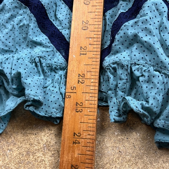 Free People Teal and Navy Voile Lace Trapeze slip dress
Size: Small - Picture 6 of 6